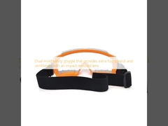 Podwójne okulary ochronne, zapewniające dodatkową kontrolę mgły i wentylację, z soczewką odporną na uderzenia